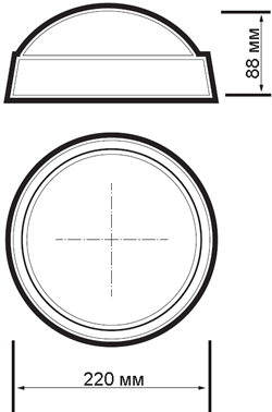 накладной led светильник Jazzway PBH-PC-RA Black 18Вт - размеры