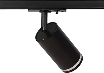 светильник трековый 1-фазный поворотный TR52-GU10 "Эра" черный - внешний вид