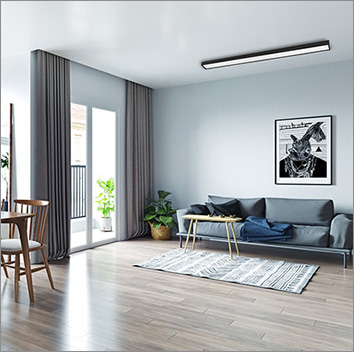 линейный led светильник Jazzway PSO-01 24w 4000K Black 1200х70 IP40 - пример накладного монтажа