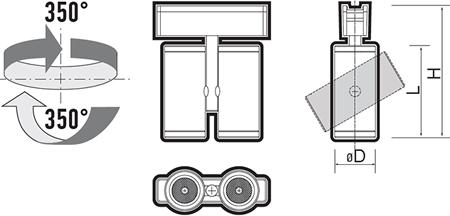 трековый led светильник Jazzway MTR16 2320A - размеры