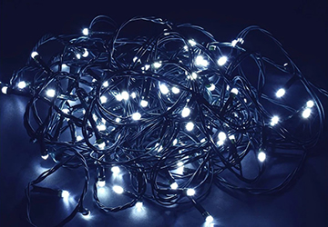 led гирлянда-нить IEK LGDB110-2-100-10-G-S-20 - включенная