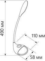 настольный led светильник Feron DE1730 - размеры