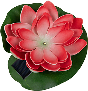 плавающий садовый led светильник Uniel USL-S-826/PT060 Red Waterlily - внешний вид