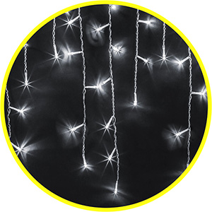 led гирлянда-бахрома Navigator серии NGF IP44 - цвет свечения белый