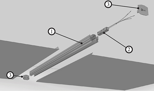 установка встраиваемого магнитного шинопровода Nova в натяжной потолок