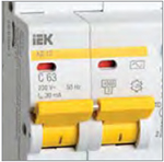 выключатели автоматические дифференциального тока АД14 IEK - наличие индикатора положения контактов