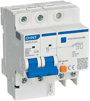 автоматический выключатель дифференциального тока CHINT NXBLE-63 2P - внешний вид