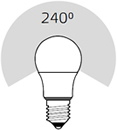 led лампа Gauss серии Elementary - угол рассеивания 240 градусов