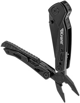 мультитул 10 в 1 Kranz KR-12-4945-2 - внешний вид в раскрытом состоянии