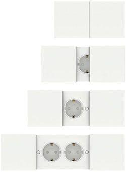 розетка 2-местная Systeme Electric AtlasDesign, з/к, шторки, сдвижные крышки - внешний вид