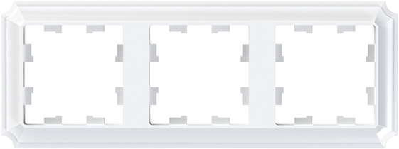 рамка 3-постовая Systeme Electric AtlasDesign Antique белый - внешний вид