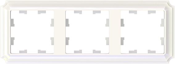 рамка 3-постовая Systeme Electric AtlasDesign Antique жемчуг - внешний вид