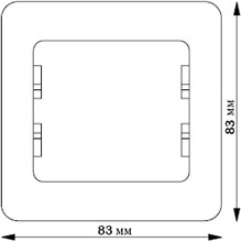 рамка 1-постовая Systeme Electric серии Glossa - размеры