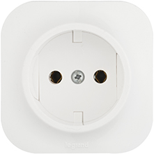 розетка 1-местная Legrand 782210 Quteo белый - внешний вид