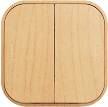 выключатель 2-клавишный Legrand 782262 Quteo дерево - внешний вид