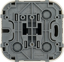 выключатель 1-клавишный Legrand 782230 Quteo слоновая кость - вид с тыльной стороны