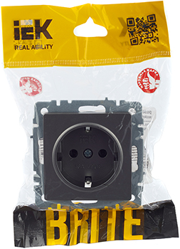 розетка 1-местная IEK РС14-1-0-БрС Brite - упаковка