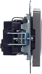 розетка 1-местная IEK РС14-1-0-БрС Brite - вид сбоку