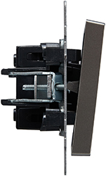 выключатель 1-клавишный IEK ВС10-1-1-БрС Brite - вид сбоку