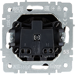 розетка 1-местная IEK РС10-1-0-БрГ Brite - внешний вид