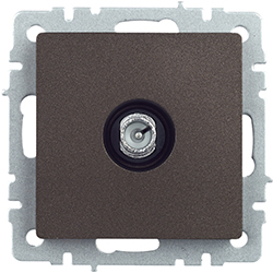 розетка ТВ проходная IEK РТВ10-0-БрТБ Brite - внешний вид