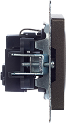 розетка 1-местная IEK РС14-1-0-БрТБ Brite - вид сбоку