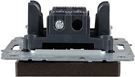 выключатель 1-клавишный проходной IEK ВС10-1-6-БрТБ Brite - вид сбоку