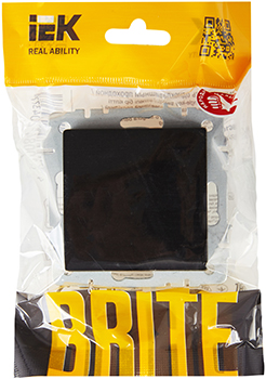 выключатель 1-клавишный IEK ВС10-1-0-БрЧ Brite - упаковка