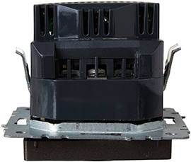 розетка 1-местная IEK РЮш10-2-БрТБ Brite - вид сбоку