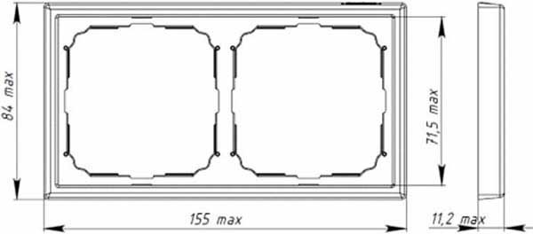 рамка 2-постовая Systeme Electric серии ArtGallery - размеры