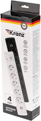 фильтр сетевой 5-местный 5м Kranz 13-4703 - упаковка