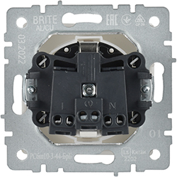 розетка 1-местная IEK РСбш10-3-44-БрБ Brite - вид с тыльной стороны