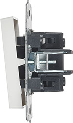 выключатель 1-клавишный самовозвратный IEK ВС10-1-4-БрБ Brite - вид сбоку