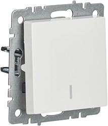 выключатель 1-клавишный IEK ВС10-1-1-БрБ Brite - внешний вид