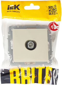 розетка ТВ проходная IEK РТВ10-0-БрКр Brite - упаковка