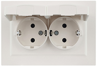 розетка 2-местная IEK РСбш12-3-44-БрЖ Brite - внешний вид