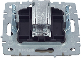 розетка ТВ оконечная IEK РТВ11-0-БрШ Brite - вид с тыльной стороны