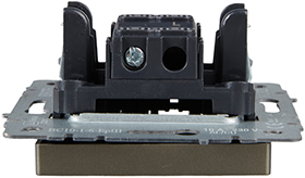 выключатель 1-клавишный проходной IEK ВС10-1-6-БрШ Brite - вид сбоку