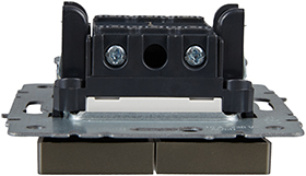 выключатель 2-клавишный IEK ВС10-2-1-БрШ Brite - вид сбоку