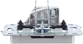 розетка ТВ оконечная IEK РТВ11-0-БрА Brite - вид сбоку