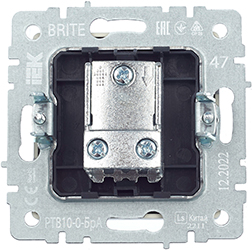 розетка ТВ проходная IEK РТВ10-0-БрА Brite - вид с тыльной стороны