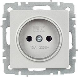 розетка 1-местная IEK РС10-1-0-БрА Brite - внешний вид