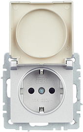 розетка 1-местная IEK РСбш10-3-БрА Brite - внешний вид