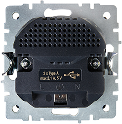 розетка 1-местная IEK РЮш10-2-БрШ Brite - вид с тыльной стороны