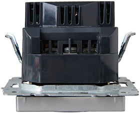 розетка 1-местная IEK РЮш10-2-БрА Brite - вид сбоку