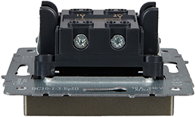 выключатель 1-клавишный перекрестный IEK ВС10-1-3-БрШ Brite - вид сбоку