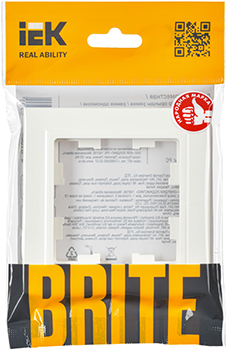 рамка 1-постовая IEK РУ-1-БрБ Brite - упаковка