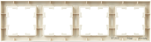 рамка 4-постовая IEK РУ-4-БрКр Brite - вид с тыльной стороны