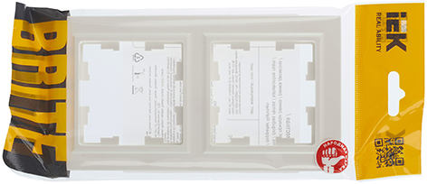 рамка 2-постовая IEK РУ-2-БрЖ Brite - упаковка