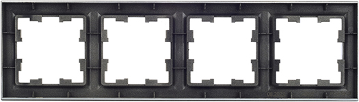 рамка 4-постовая IEK РУ-4-БрШ Brite - вид с тыльной стороны